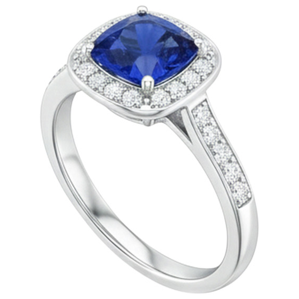 Gold Women's Sapphire Engagement Ring
