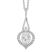 Natural Brilliant Diamond Drop Pendant 1.50 ct 14K White Gold – main view