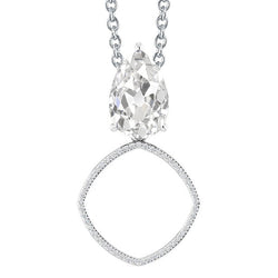 Authentic Old Mine Cut Fine Diamond Pendant Necklace – 2 ct in