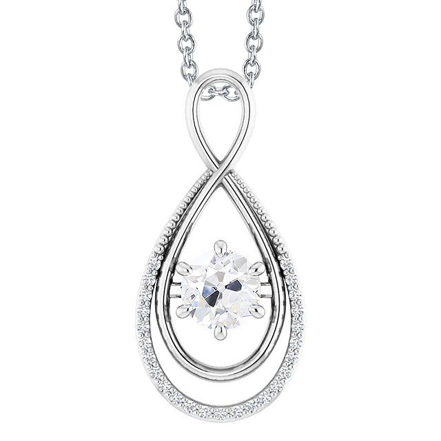 Pendant 14K White Gold with Fine Diamond – main view
