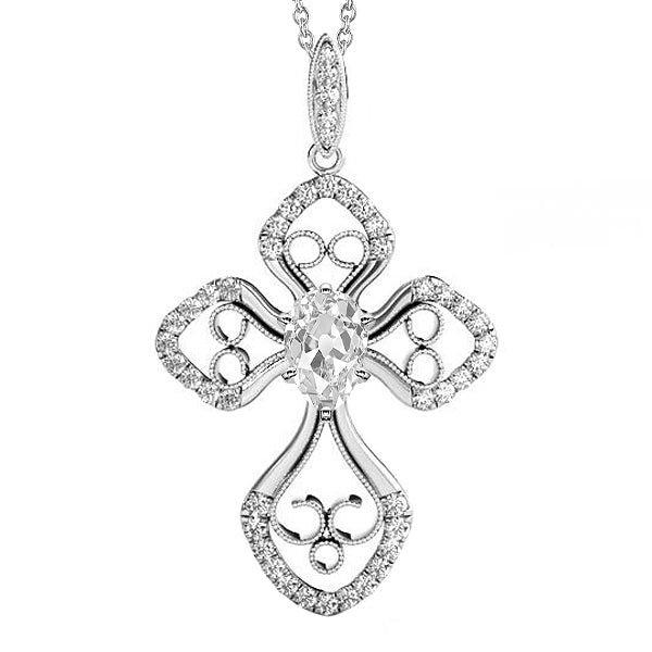 Earth-Mined Fine Diamond Drop Pendant – main view