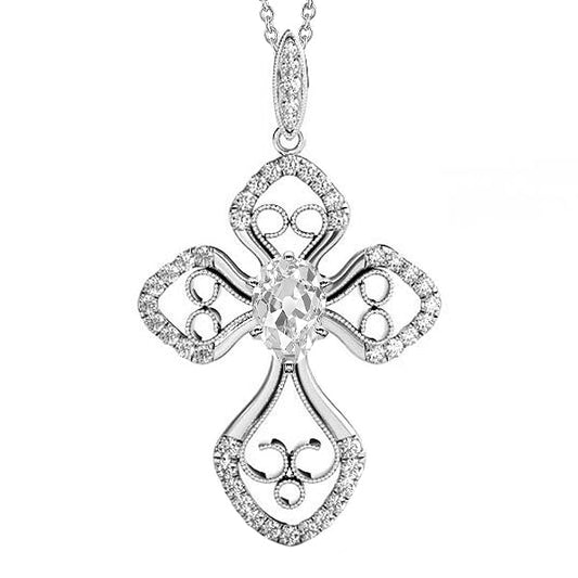 Earth-Mined Fine Diamond Drop Pendant – main view