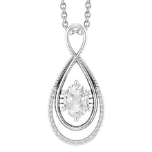 Brilliant Diamond Drop Pendant 2-ct 14K White Gold – main view