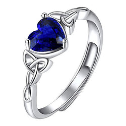 14K White Gold Precious Stone Ring with Cornflower Blue Sapphire