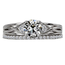 Fine Diamond Antique Cushion Anniversary Ring in 14K White Gold – main view
