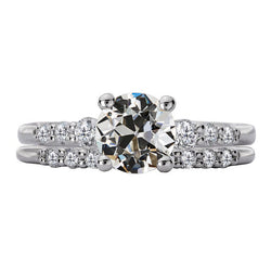Diamond Bridal Ring – Antique Cushion 2 ct 14 Karat White Gold