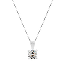 Earth-Mined Fine Diamond Pendant Necklace 1 ct 14K White Gold – main view