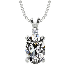 Real Diamond Pendant – 14K White Gold 4.50 ct