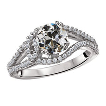 Antique Cushion Diamond ring in 14K White Gold – main view