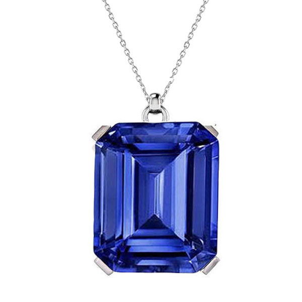 Royal Blue Sapphire Gemstone Pendant – main view