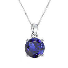 Authentic Cornflower Blue Sapphire Precious Stone Pendant 2.50 ct 14K White Gold – main view