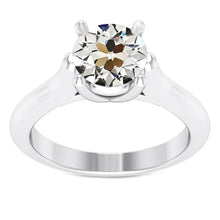 Single Stone Ring 14K White Gold with Brilliant Diamond – main view