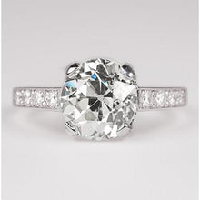 Gold Wedding Ring Old Mine Cut Round Genuine Natural Earth Mined Diamonds 2.50 Carats