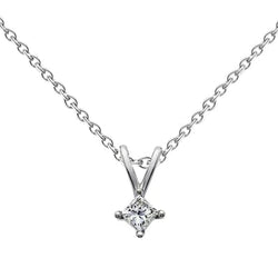 Gorgeous 1 Carat Solitaire Natural Diamond Necklace Pendant Gold White 14K