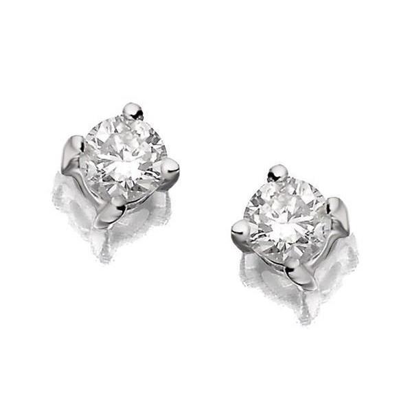 Gorgeous 1.10 Carats Natural Diamond Stud Earrings Gold White 14K