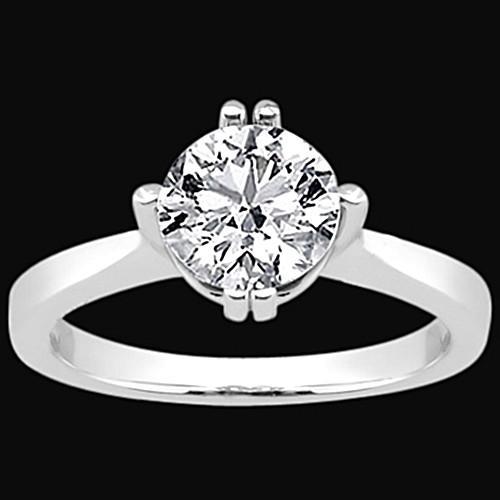 Gorgeous 2 Carat Real Round Diamond Solitaire Ring New