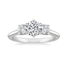 Gorgeous 3 Stone Round Cut 3.25 Ct Natural Diamonds Wedding Ring White Gold