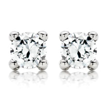 Gorgeous 4 Carats Round Cut Real Diamonds Studs Earring White Gold 14K