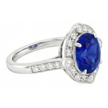 Gorgeous 5.61 Carats Sri Lanka Sapphire Round And Natural Earth Mined DIAMOND ( NOT LAB GROWN ) Gold Ring
