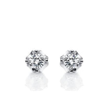 Gorgeous Brilliant Cut 2.60 Ct Real Diamonds Lady Studs Earrings White Gold