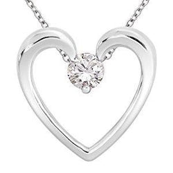 Gorgeous Natural Round Cut Diamond Heart Pendant 1.25 Ct White Gold Jewelry