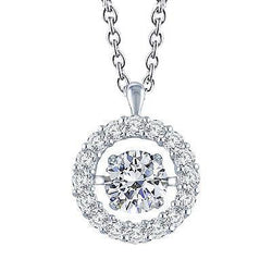 Gorgeous Natural Round Cut Diamond Necklace Pendant 7 Carats Solid White Gold