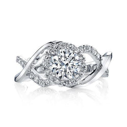 Gorgeous Real Diamond Anniversary Fancy Ring 3.60 Carats White Gold 14K