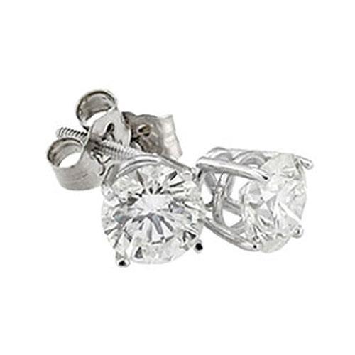 Gorgeous Real Diamond Studs Earrings 2 Cts Round Stud Earring