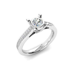 Gorgeous Round Brilliant Cut 1.90 Ct Real Diamond Wedding Ring White Gold