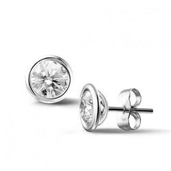 Gorgeous Round Brilliant Cut 3.80 Ct Natural Diamonds Studs Earring White Gold