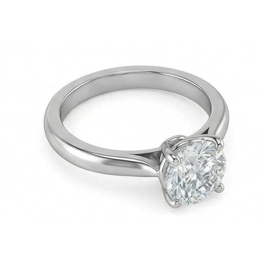 Gorgeous Round Cut 2.75 Ct Solitaire Natural Earth Mined Diamond Ring 4 Prongs