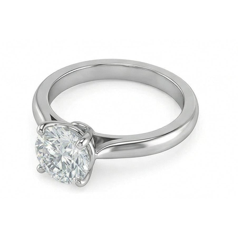 Gorgeous Round Cut 2.75 Ct Solitaire Natural Earth Mined Diamond Ring 4 Prongs