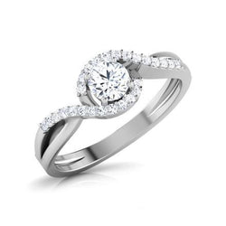 Gorgeous Round Cut 2 Carats Real Diamonds Engagement Ring White Gold 14K