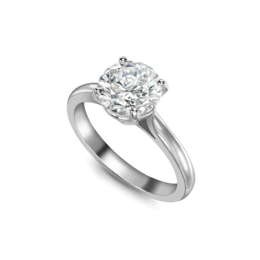Gorgeous Round Cut 2.75 Ct Solitaire Natural Diamond Ring 4 Prongs