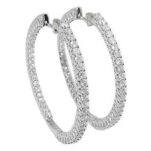Gorgeous Round Cut 5.50 Ct F Vvs1 Real Diamonds Hoop Earrings White Gold