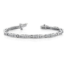 Gorgeous Round Cut Genuine Diamond Channel Set Bracelet 6 Carats