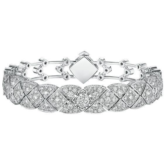 Gorgeous Round Natural Diamond Bracelet Solid White Gold 14K 7 Carats