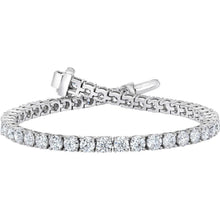 Gorgeous Round Prong Set Genuine Diamond Tennis Bracelet Solid Gold 7.5 Ct