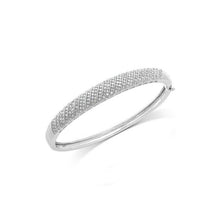 Gorgeous Round Real Diamond Bangle 4.50 Ct White Gold
