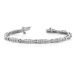 Gorgeous Round Real Diamond Bracelet Solid White Gold 5.50 Carats