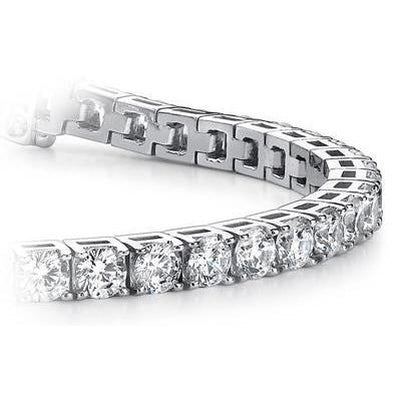 Gorgeous Round Real Diamond Tennis Bracelet 6 Carats White Gold 14k