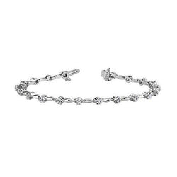 Gorgeous Round Real Diamond Tennis Bracelet White Gold Jewelry 3 Carats