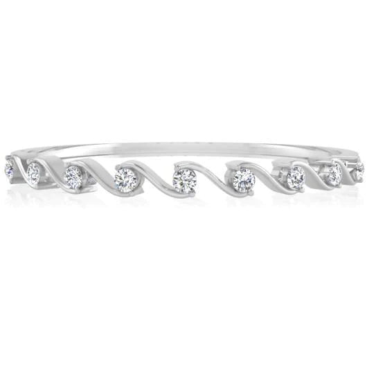 Gorgeous Round Shape 2.70 Carats Natural Diamond Bangle