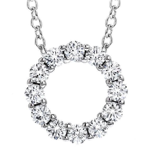 Gorgeous Round Shaped Real Diamond Pendant Necklace 2.40 Ct. White Gold 14K