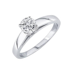 Gorgeous Solitaire 1.50 Ct Round Natural Diamond Anniversary Ring White Gold