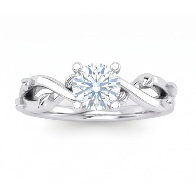 Gorgeous Solitaire Round Cut 1.75 Carat Natural Earth Mined Diamond Ring White Gold 14K