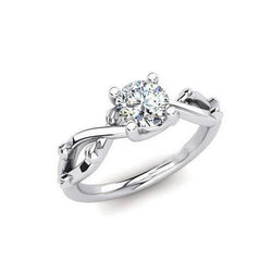 Gorgeous Solitaire Round Cut 1.75 Carat Natural Diamond Ring White Gold 14K