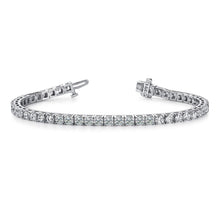 Gorgeous White Gold Round Cut 6.72 Ct Natural Diamonds Lady Tennis Bracelet