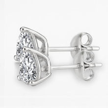 Gorgeous Trilliant Cut Real Natural Earth Mined Diamond 2 Carats Stud Women Earring White Gold
