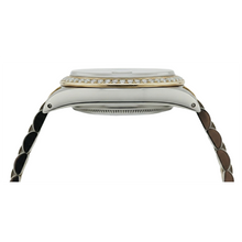 Gray Roman Dial Diamond Bezel Ss & Gold Rolex Lady Watch Datejust